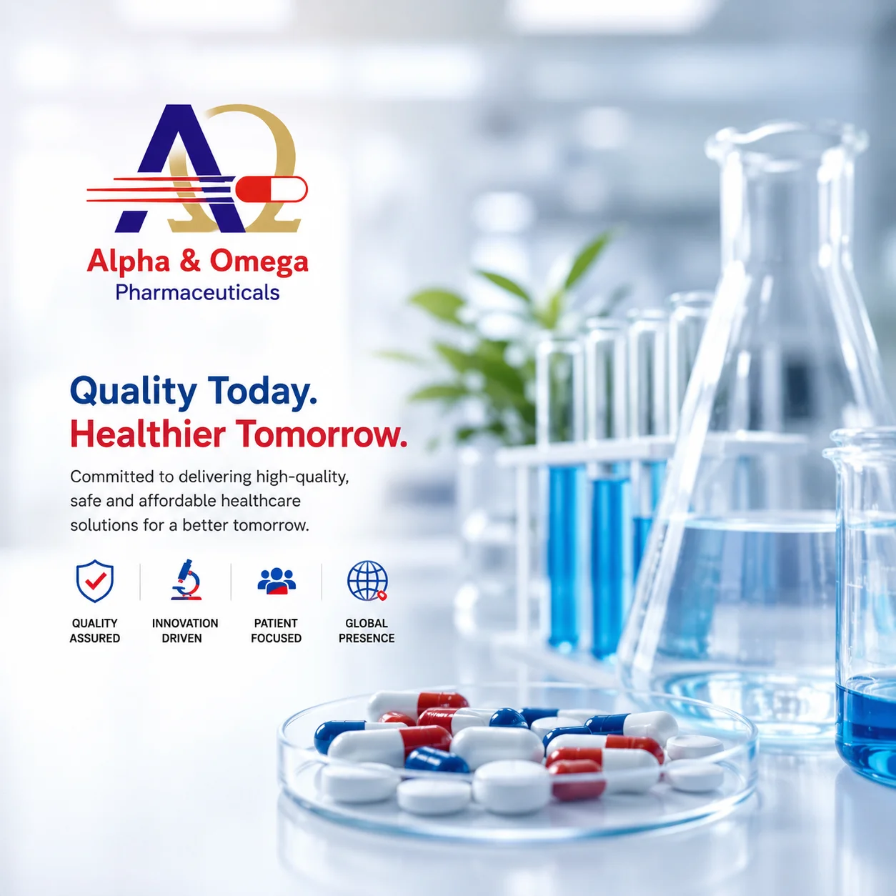 Alpha Omega Pharmaceuticals manufacturing and healthcare team