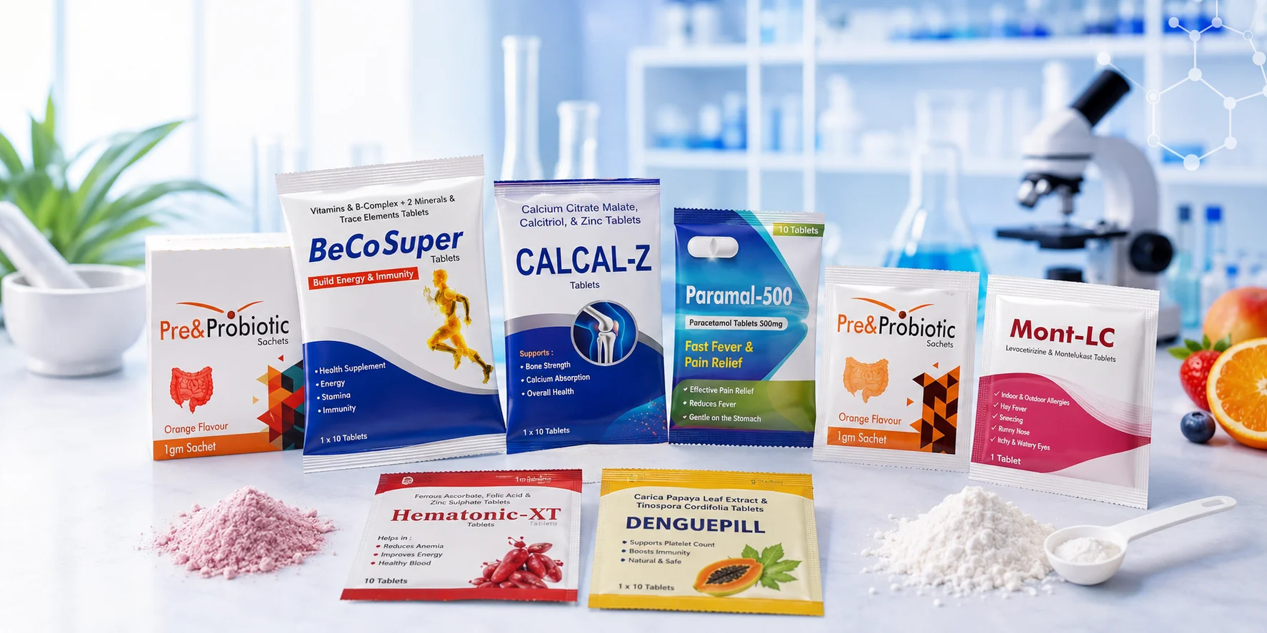 Premium pharmaceutical sachets and powders