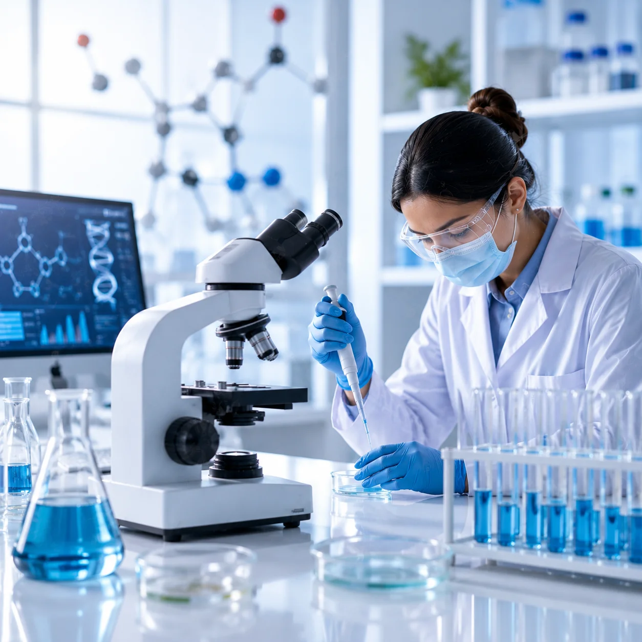 Modern pharmaceutical R&D laboratory