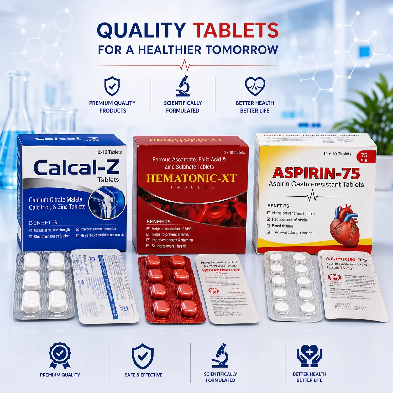 Pharmaceutical tablets healthcare products