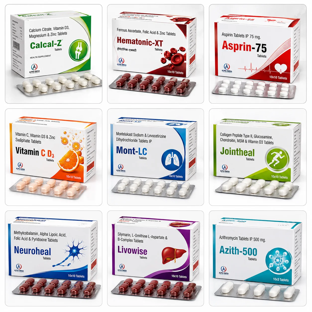 Pharmaceutical tablets manufacturer India - Alpha Omega Pharma